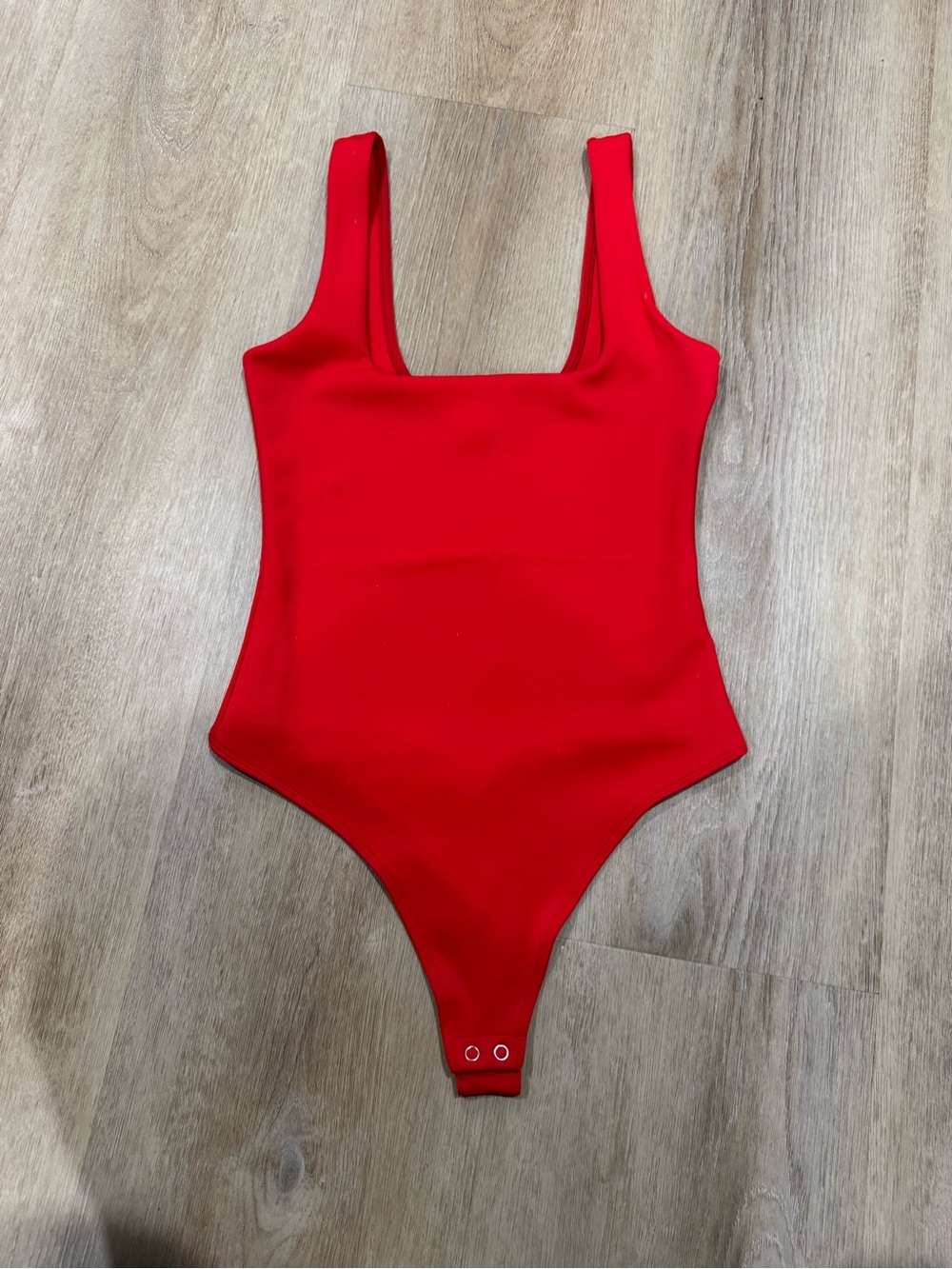 Good American Sculpting Modern Tank Red Bodysuit